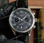 Copy Longines Master Complications Watches Black Dial Men Size